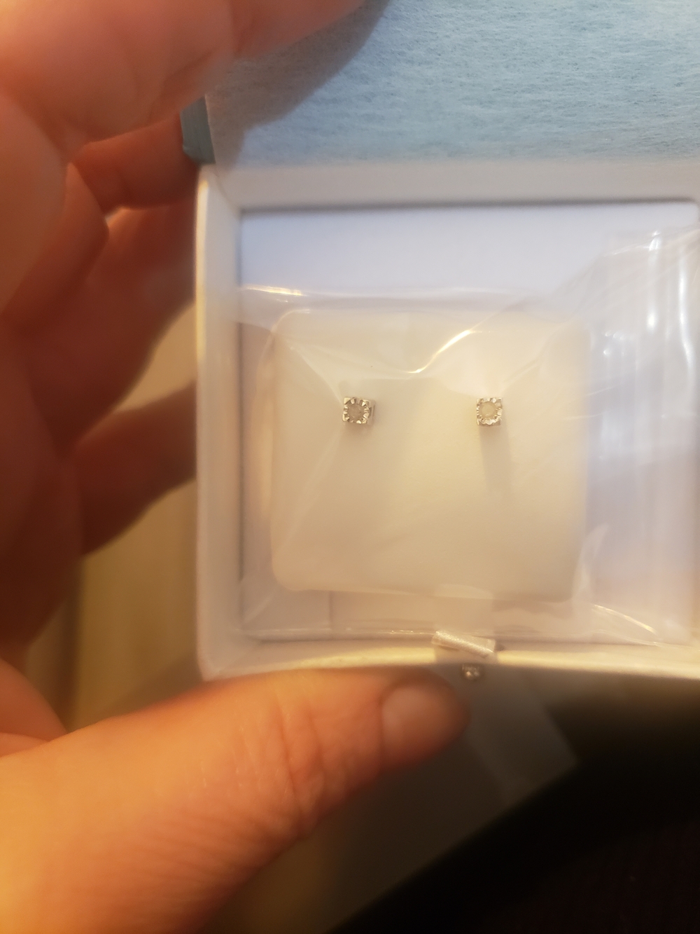 Elegant DIAMOND Stud Earrings - Silver 925, 1/2 CTW BRAND NEW